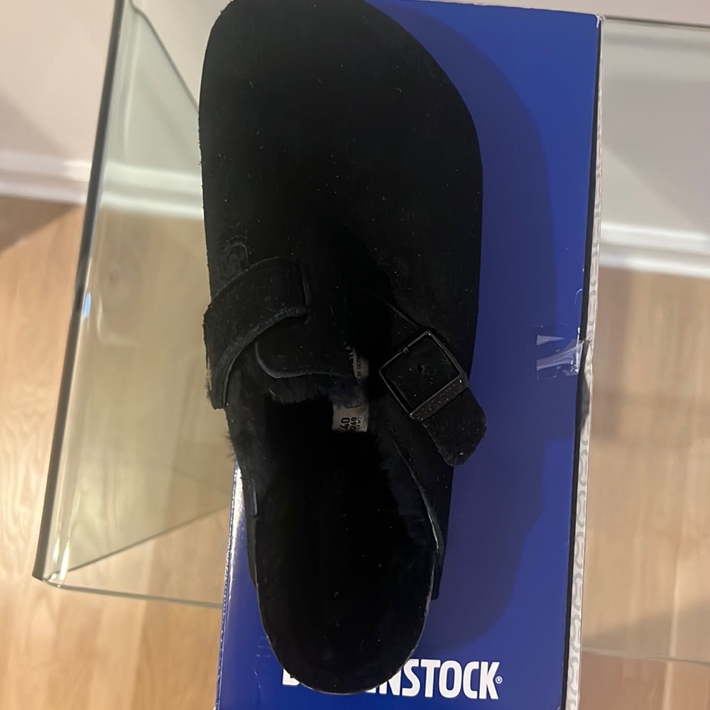 NWT Birkenstock Boston VL/Shearling Black